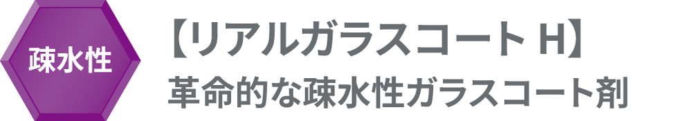 撥水性【リアルガラスコート H】深い艶感を実現した最上位モデルガラス系コート剤